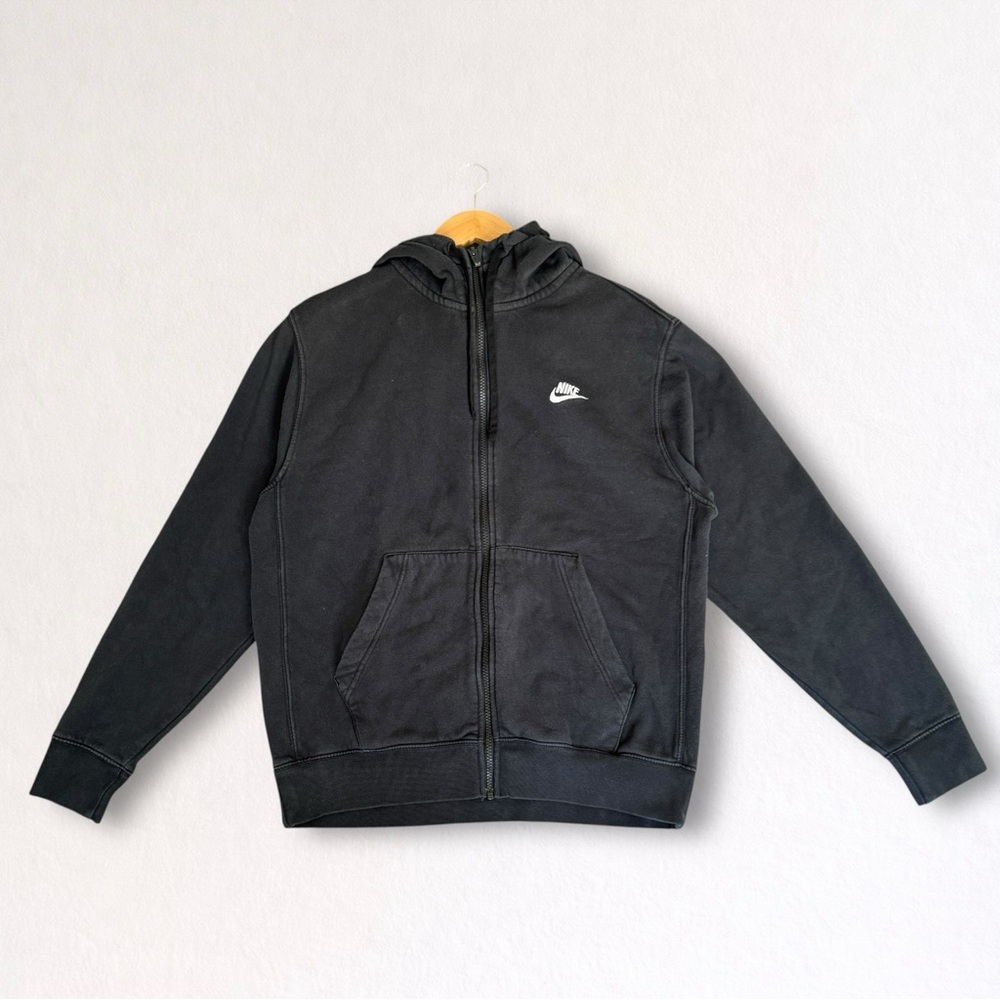 Nike Black Full Zip Hooded Jacket Size Medium